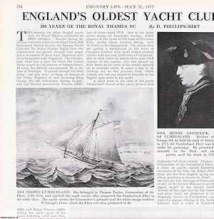 The Royal Thames: England's Oldest Yacht Club. Several pictures and accompanying text, removed fr...