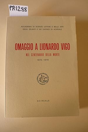 Omaggio a Lionardo Vigo nel centenario della morte 1879-1979