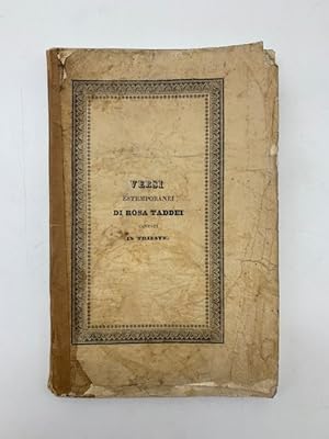Versi estemporanei di Rosa Taddei cantati in Trieste.