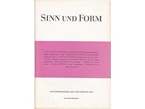 Konvolut SINN UND FORM, Beiträge zur Literatur". 7 Titel. 1.) Heft 1/1989, darin u. a. Nachruf d...
