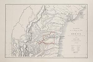 Carte de la Côte de l'Est du Brésil - Voyage au Brésil, Dans les années 1815, 1816 et 1817, par S...