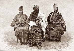 Toucouleur Type People of the Senegal in West Africa,Antique Historical Print