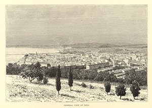 Bona or Annaba ,seaport city in northeastern of Algeria,Antique Historical Print
