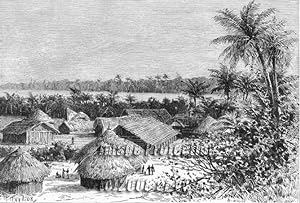 Ujiji in Kigoma-Ujiji ,District of Kigoma Region of Tanzania,Antique Historical Print