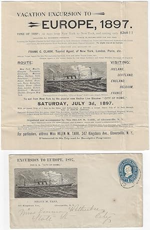 1896 - Advertising packet for Frank C. Clark's Vacation Excursion to Europe, 1897