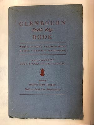 Glenbourn Deckle Edge Book. White and Ivory, Laid and Wove. Rag Content. Book Paper of Distinctio...