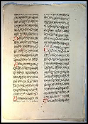 A LEAF FROM THE SPECULUM NATURALE, PRINTED BY ADOLF RUSCH, NOT AFTER JUNE 15, 1476.