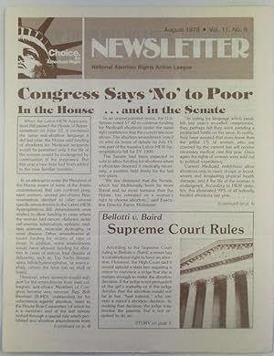 NARAL (National Abortion Rights Action League) Newsletter. August 1979. Vol. 11, No. 6
