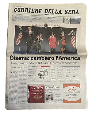 Il Corriere della sera 6 Novembre 2008 OBAMA Presidente USA