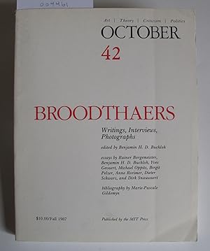 October 42 | Broodthaers | Writings, Interviews, Photographs