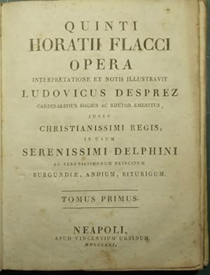 Quinti Horatii Flacci Opera - Tomus primus