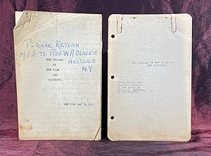 [NATIVE AMERICANS]. [METHODISM]. Typescripts of Two Speeches Given About Native Americans