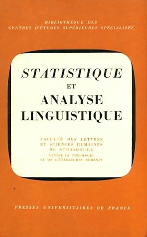 Statistique et analyse linguistique - Collectif