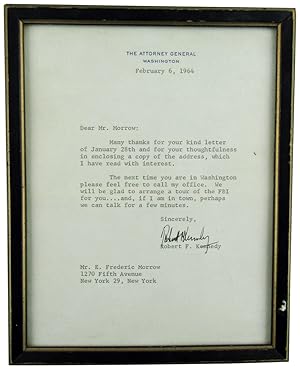 TYPED LETTER SIGNED (TLS) to the First African American to Serve as a Policy-making Aide in the W...