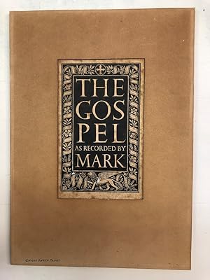 The Gospel As Recorded By Mark : title page wood engraving, signed proof