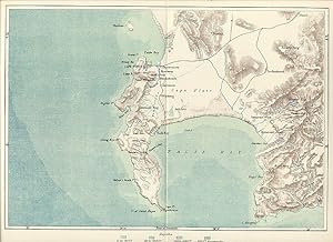 The Cape of Africa,Antique Historical Color Map
