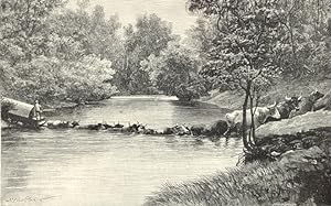 The Malikoe-Marico Ford in Transvaal on the Limpopo River South Africa,Antique Historical Print