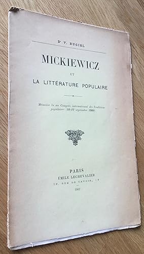 Mickiewicz et la littérature populaire