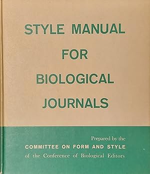 Style Manual For Biological Journals