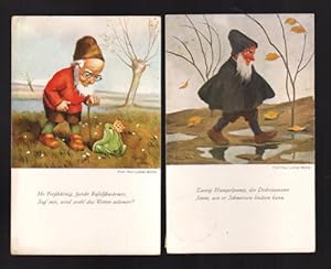 German Gnome Postcards x 2