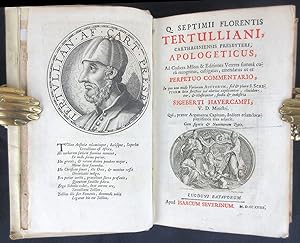 Q. Septimii Florentis Tertulliani.apologeticus, BOUND with Discuisitio Chronologico-Critica De Ve...