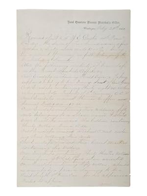 African-American Contraband Fund Autographed Document. for Self-Emancipated Freedmen, 20 February...