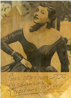 "Lucienne BOYER" Carte postale originale LA ROUE TOURNE dédicacée