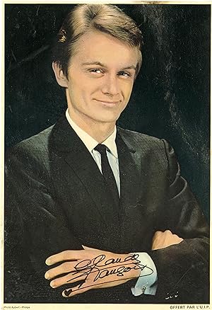 "Claude FRANÇOIS" Carte-photo discographique originale CALTEX années 60 (signature imprimée) / Ph...