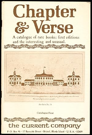 CHAPTER & VERSE. A Catalogue of rare books, first editions, and the interesting and unusual. Cata...