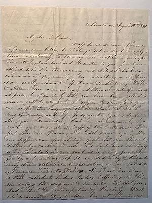 Stampless Autograph Letter Signed, Williamstown, Pennsylvania to Bound Brook, New Jersey--Teachin...
