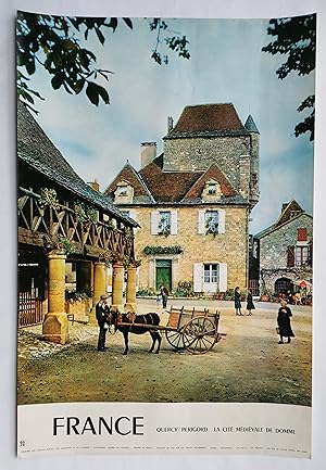 affiche - FRANCE - QUERCY-PÉRIGORD : la Cité Médiévale de DOMME 1960