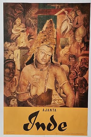 affiche - INDIA - AJANTA - 1961