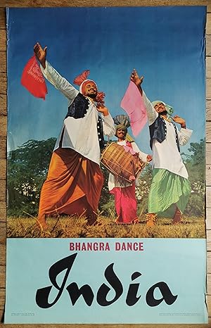 affiche - INDIA - BRANGHA DANCE - lithographie1959