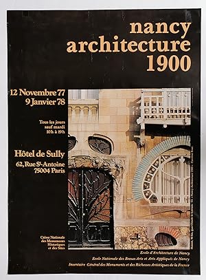 Affiche NANCY Architecture 1900 - Exposition 1977
