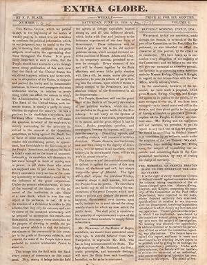 Extra Globe. Volume I. Nos. 1-26. June 28, 1834 to January 17, 1835
