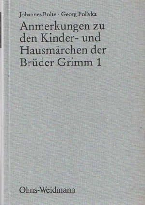 Anmerkungen zu den Kinder- und Hausmärchen der Brüder Grimm, Volume 1, 2, 3, 4 & 5 in 4 Bande
