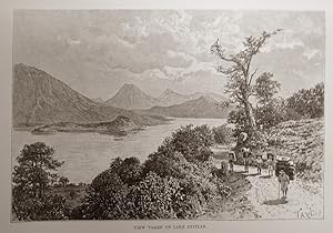 Lake Atitl?n in the Guatemalan Highlands of the Sierra Madre mountain range,Antique Historical Print