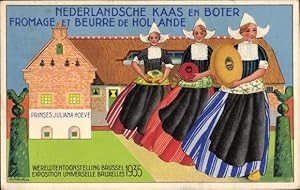 Ansichtskarte / Postkarte Brüssel, Weltausstellung 1935, Nederlandsche Kaas en Boter Fromage et B...