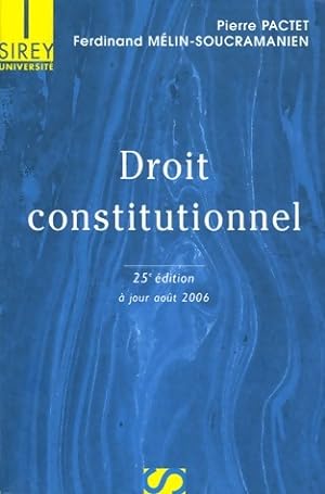 Droit constitutionnel - Ferdinand Melin-Soucramanien