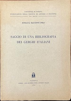Saggio di una bibliografia dei gerghi italiani