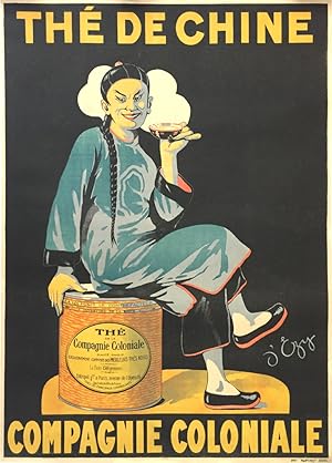 Original Vintage Poster: Thé de Chine  Compagnie Coloniale