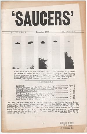Saucers / Three Issues: June, September and December of 1955; UFO