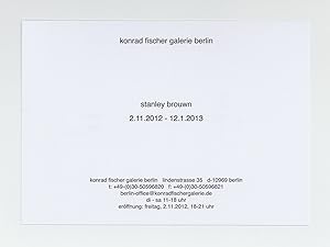 Exhibition card: stanley brouwn (2 November 2012-12 January 2013)
