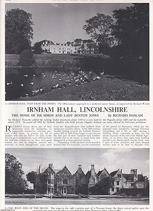 Irnham Hall, Lincolnshire. The Home of Sir Simon and Lady Benton Jones. Several pictures and acco...