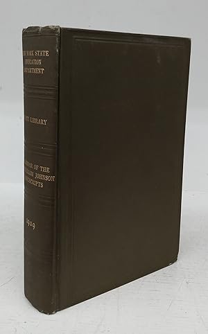 New York State Library Calendar of the Sir William Johnson Manuscripts in the New York State Library