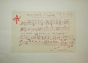 Autograph Musical Bars, Signed Happy Birthday