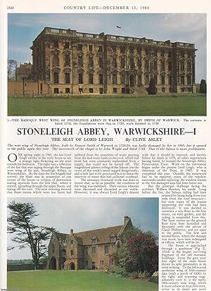 Stoneleigh Abbey, Warwickshire. The Seat of Lord Leigh - Parts I and II. Several pictures and acc...