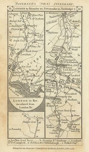 [London to Maidstone and Cranbrook by Rochester p.2.] : Philpot Cross // London to Rye, Measured ...