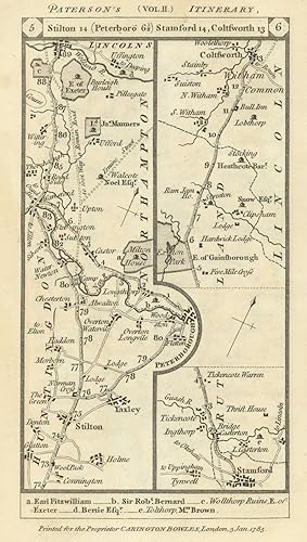 [London to Edinburgh by Coldstream, measured from Hicks's Hall] : Stilton - Peterborough - Stamfo...