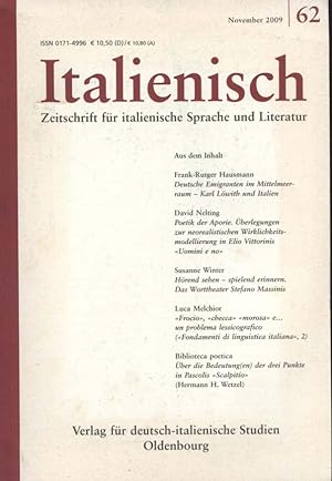 Italienisch : Zeitschrift für italienische Sprache und Literatur ; Verbandsorgan des Deutschen It...